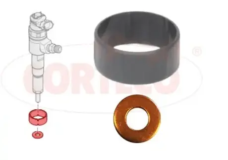 Ремкомплект форсунки Citroen C1/C2/C3/Peugeot 107 1.4 HDi 03- CORTECO 49445012