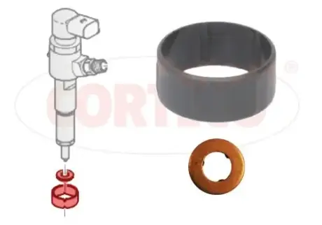 Ремкомплект форсунки Citroen C1/C2/C3/Peugeot 107 1.4 HDi 03- CORTECO 49445013