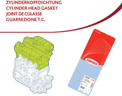 AUDI Прокладка ГБЦ 3к метал A6 C7 Avant (4G5, 4GD) 3.0 TDI quattro 14-18, Q5 (8RB) SQ5 TDI quattro 12-17 CORTECO 83403313