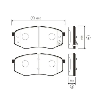 Колодки гальм Hyundai Tucson IX20, IX35 FWD 10 - передн. OLD CKKH-41 CTR GK0495