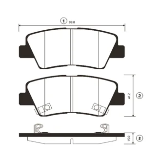 Колодки гальм Hyundai Veloster 11- KIO Rio 11- задн. OLD CKKH-45 CTR GK0499