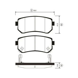 Колодки гальм Hyundai Accent, i30, задн. OLD CKKK-36 CTR GK0542