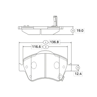 Колодки гальм Toyota Auris передн. OLD CKT-53 CTR GK1067