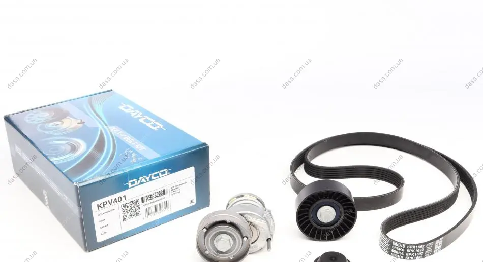 Комплект ременя генератора VW Caddy III 1.2TSI 09- (6PK1693) Dayco KPV401 (фото 1)