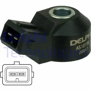 Датчик детонації CITROEN C4 AIRCROSS INFINITI QX56 MITSUBISHI ASX, COLT VI, ECLIPSE CROSS, LANCER VIII, MIRAGE / SPACE STAR VI, MIRAGE VI, PAJERO IV, PAJERO SPORT II 1.0-5.6 01.00- Delphi AS10196