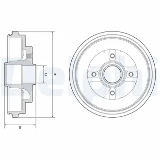 Гальмівний барабан задн SUZUKI IGNIS II 1.3/1.3D/1.5 09.03- Delphi BF630