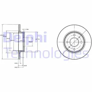 LADA диск гальмівний перед. VAZ 2108-09 (12mm) Delphi BG2466