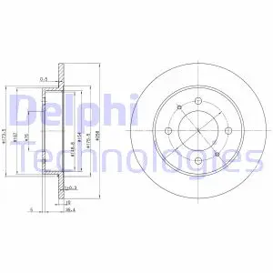 MITSUBISHI диск гальмівний передн. L300/400,Space Gear Delphi BG3070