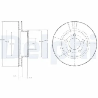 FORD USA Гальмівний диск передн. EXPLORER 96- Delphi BG3546