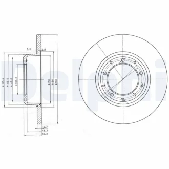 Диск гальмівний Delphi BG3982C