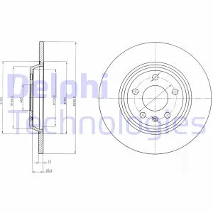 Гальмівний диск зад. (300x12) Q5/A4/A6/A6/A7/A5/Q5/A4 08- Delphi BG4081C