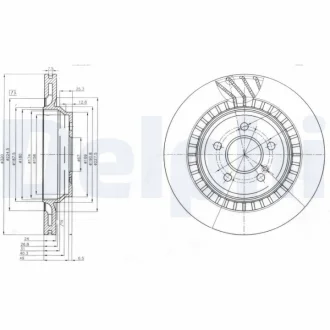 DB диск гальмівний задній 320*24 W221 Delphi BG4144