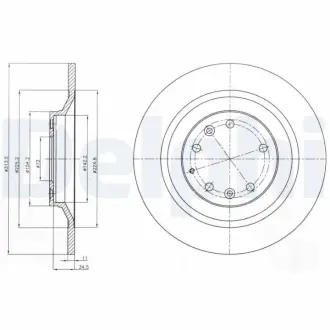 MAZDA диск гальм. задн.Mazda 6 2.3 Delphi BG4318