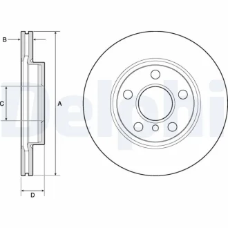 MINI диск гальмівний передній BMW 2/F45 Delphi BG4704C