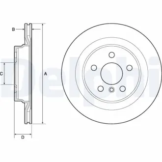 BMW Диск гальмівний задній 1/F40, X1/F48 Delphi BG4778C