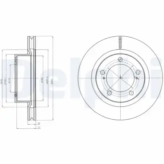 TOYOTA диск гальм.передн.Land Cruiser,Lexus LX570 08- Delphi BG9067