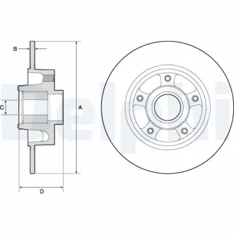 Гальмівний диск Delphi BG9137RS