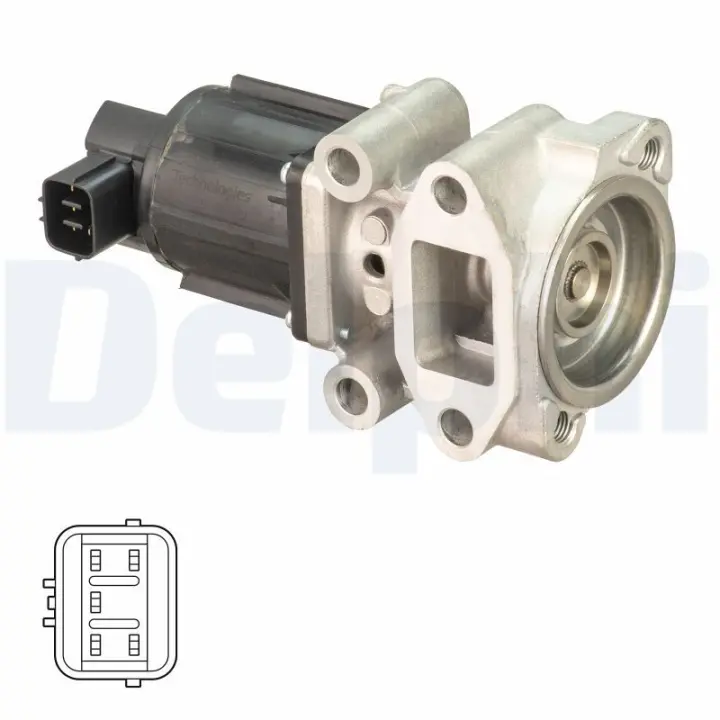 MITSUBISHI клапан рециркуляції ВГ (EGR) L200 2,5DI-D 05 Delphi EG10543-12B1 (фото 1)