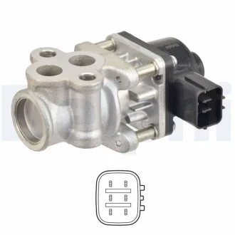 Клапан EGR MAZDA 3, 6, 6/KOMBI, CX-5, MX-5 II NISSAN PIXO OPEL AGILA B SUZUKI ALTO VII, SPLASH, SWIFT IV 1.0-2.2D 05.98- Delphi EG1061112B1