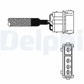 Лямбда-зонд (4 конт.) VW Golf III/Vento 1,4/1,6, Passat 2,0/2,8 SEAT 1,3-1,6 SKODA Favorit Delphi ES10333-12B1
