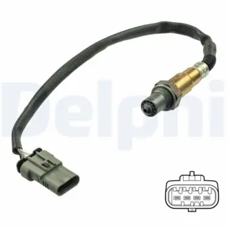 Лямбда-зонд (довжина 338мм) OPEL ADAM, ASTRA K, ASTRA K/KOMBI, CORSA E, INSIGNIA B, INSIGNIA B COUNTRY, INSIGNIA B GRAND SPORT, KARL, MOKKA / MOKKA X B10XE-F10XFL 07.14- Delphi ES21094-12B1