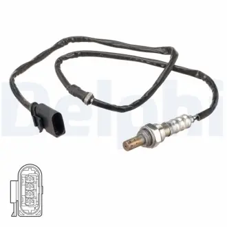 Лямбда-зонд (довжина 870мм) CHEVROLET EPICA NISSAN X-TRAIL I SEAT IBIZA IV, IBIZA IV SC, IBIZA IV ST, IBIZA IV/HATCHBACK, TOLEDO IV SKODA FABIA II, RAPID, ROOMSTER BZG-YD22ETI 06.01- Delphi ES21111-12B1