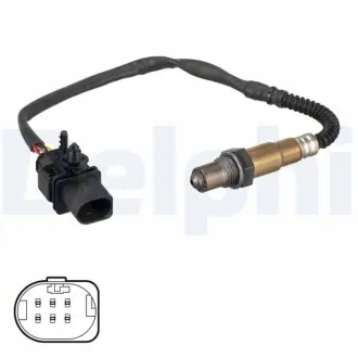 Лямбда-зонд (довжина 400мм) VOLVO C30, C70 II, S40 II, S60 II, S80 II, V40, V50, V60 I, V70 III, V70 III/KOMBI, XC60 I, XC70 II CHEVROLET EPICA OPEL COMBO TOUR A16FDH-LF3(121CUL6) 03.06- Delphi ES21115-12B1