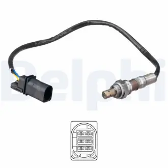 Лямбда-зонд (475мм) AUDI A1 SEAT IBIZA IV, IBIZA IV SC, IBIZA IV ST, TOLEDO IV SKODA FABIA II, FABIA II PRAKTIK, RAPID, ROOMSTER VW POLO V 1.4/1.6D 05.09-12.19 Delphi ES21149-12B1