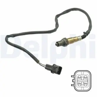 Лямбда-зонд (довжина 400мм) CHEVROLET EPICA HYUNDAI ACCENT IV, ELANTRA V, ELANTRA VI, I20 I, I20 II, I30, IX20, VELOSTER KIA CARENS III, CEE\'D, CERATO II, CERATO III F9QB-LF3(121CUL6) 03.06- Delphi ES21157-12B1