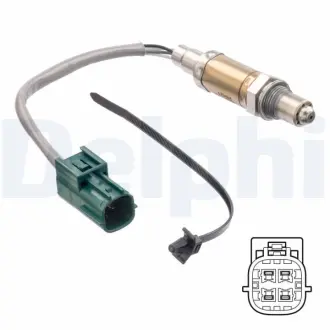 Лямбда-зонд (довжина 300мм) KIA SORENTO I NISSAN MICRA III, X-TRAIL I CG10DE-YD22ETI 06.01-01.13 Delphi ES21195-12B1