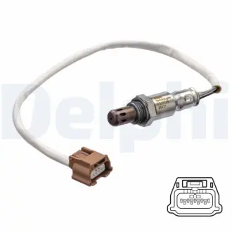 Лямбда-зонд (кількість дротів 4шт довжина 371мм) CHEVROLET EPICA INFINITI M, Q50, Q70 KIA SORENTO I MAZDA CX-7 NISSAN JUKE, MICRA IV, PULSAR, QASHQAI I, SENTRA VII G4JS-VQ35HR 08.02- Delphi ES21259-12B1