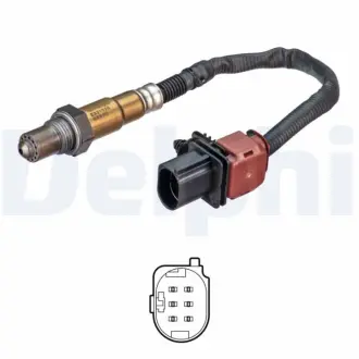 Лямбда-зонд (кількість дротів 5шт довжина 300мм) FORD C-MAX II, FOCUS IV B3DA-SFDC 10.12- Delphi ES21326-12B1