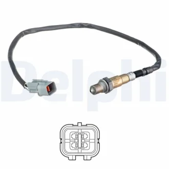Лямбда-зонд (кількість дротів 4, 701мм) HYUNDAI IX20 KIA VENGA 1.4/1.4LPG/1.6 02.10-07.19 Delphi ES2134312B1
