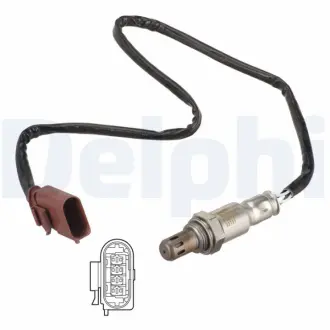 Лямбда-зонд (довжина 570мм) SEAT IBIZA IV, IBIZA IV SC, IBIZA IV ST SKODA FABIA III, FABIA III PRAKTIK CHYA/CHYB/CHYE 08.14-12.22 Delphi ES21347-12B1