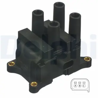 FORD котушка запалювання Focus 04-, Fiesta V, Mondeo 07- VOLVO S40/C30/V50 Delphi GN10449-12B1