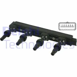 Котушка запалювання CITROEN C3 / C3 ORIGIN III, C-ELYSEE PEUGEOT 208 II, 301, 308 II 1.6/1.6LPG 11.12- Delphi GN10654-12B1