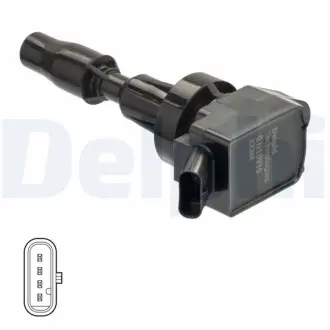 Котушка запалювання HYUNDAI ELANTRA VI, I30, KONA, TUCSON, TUCSON/SUV, VELOSTER KIA CEE\'D, CEED, OPTIMA, PRO CEE\'D, PROCEED, SELTOS, SOUL II, SOUL III, SPORTAGE IV, XCEED G4FD/G4FJ 05.12- Delphi GN10910-12B1