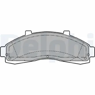 Комплект гальмівних колодок передн, FORD F-250 FORD USA BRONCO II, E, EXPLORER, F-250, F-250 SUPER DUTY, F-350, RANGER MAZDA B-SERIE 2.3-7.5 09.85- Delphi LP1625
