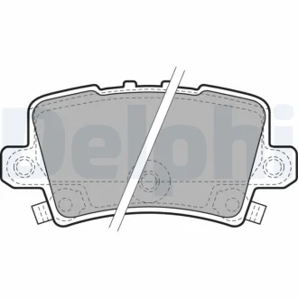 Комплект гальмівних колодок задн, HONDA CIVIC VIII 1.4-2.2D 09.05-12.12 Delphi LP1971