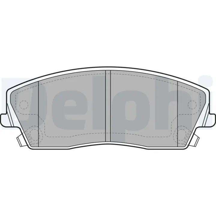 Комплект гальмівних колодок передн, CHRYSLER 300C DODGE CHALLENGER, CHARGER, MAGNUM LANCIA THEMA 2.7-6.4 09.04- Delphi LP2034 (фото 1)