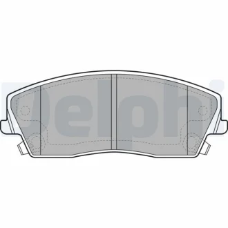 Комплект гальмівних колодок передн, CHRYSLER 300C DODGE CHALLENGER, CHARGER, MAGNUM LANCIA THEMA 2.7-6.4 09.04- Delphi LP2034