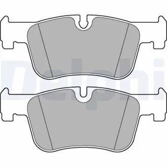 Комплект гальмівних колодок передн (без комплектуючих з шумопоглинаючою пластиною), BMW 1 (F20), 1 (F21), 2 (G42, G87), 3 (F30, F80), 3 (F31), 3 (G20, G80, G28), 3 (G21), 3 (G21 1.5-2.0DH 07.11- Delphi LP2285