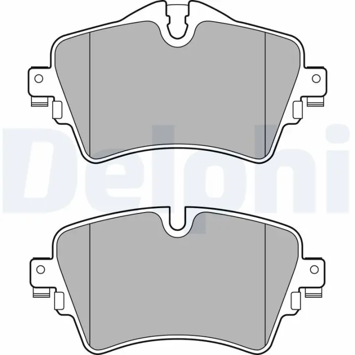 Комплект гальмівних колодок передн, BMW 2 (F45), 2 GRAN COUPE (F44), 2 GRAN TOURER (F46), X1 (F48), X2 (F39) MINI (F55), (F56), (F57), CLUBMAN (F54), COUNTRYMAN (F60) 1.5-2.0D 09.13- Delphi LP2717 (фото 1)