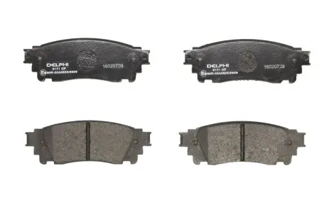 Комплект гальмівних колодок задн, LEXUS NX TOYOTA CAMRY 2.0/2.5/2.5H 07.14- Delphi LP3171