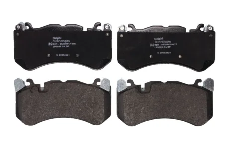 Комплект гальмівних колодок передн, MERCEDES AMG GT (C190), AMG GT (R190), AMG GT (X290), C (A205), C (C204), C (C205), C T-MODEL (S204), C T-MODEL (S205), C (W204), C (W205) 3.0H-6.2 12.05- Delphi LP3589