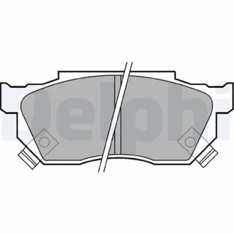 Комплект гальмівних колодок передн, HONDA CIVIC IV, CIVIC V, CRX I, CRX II, JAZZ II, PRELUDE II 1.2-1.8 10.83-10.08 Delphi LP445