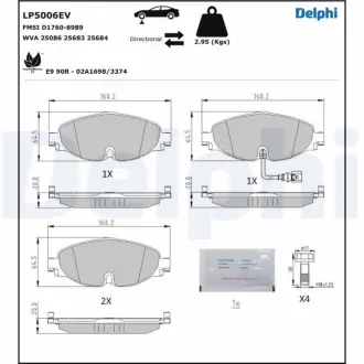 Комплект гальмівних колодок Delphi LP5006EV
