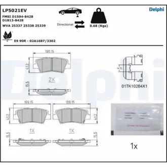 Тормозные колодки Delphi LP5021EV