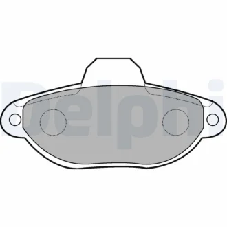 Комплект гальмівних колодок передн, FIAT 500, CINQUECENTO, PANDA, PANDA/HATCHBACK, PUNTO, PUNTO/HATCHBACK, SEICENTO / 600, SEICENTO / 600/HATCHBACK FORD KA LANCIA Y, Y10 0.7-1.7D 07.91- Delphi LP851