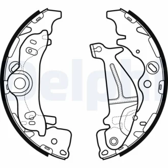 Гальмівні колодки HYUNDAI H-1, H-1 / STAREX, H-1 CARGO, H-1 TRAVEL 2.4/2.5D 03.00- Delphi LS2138